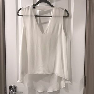BCBG brand new, sleeveless white blouse